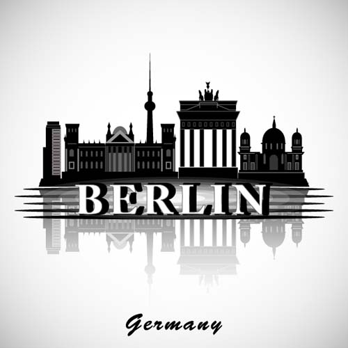Berliner Stadt-Hintergrundvektor Hintergrund city Berlin   