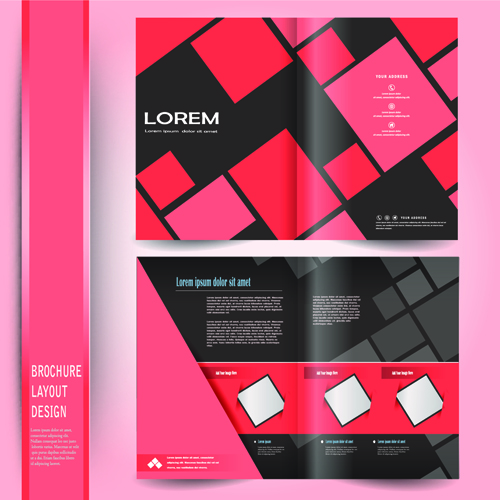 Brochure d’affaires couverture layout Design vecteur matériel 03 mise en page matériel vectoriel couverture conception de mise en page brochure Affaires   