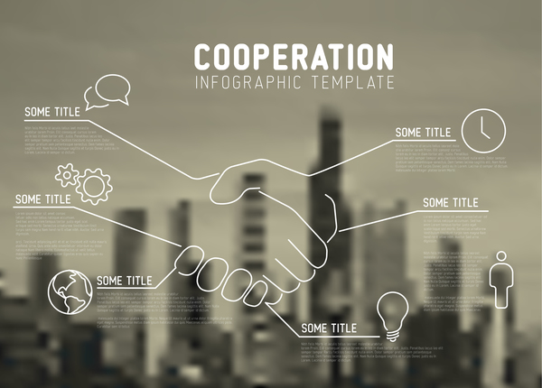 La ville brouille le fond et le vecteur infographique 10 Ville infographie brouille   