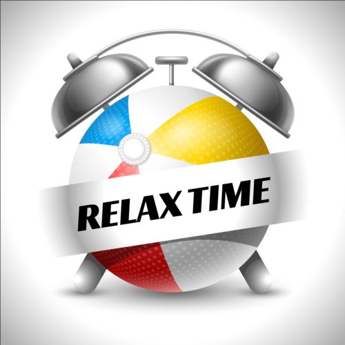 Uhr mit Relax-Vektor Uhr entspannen   