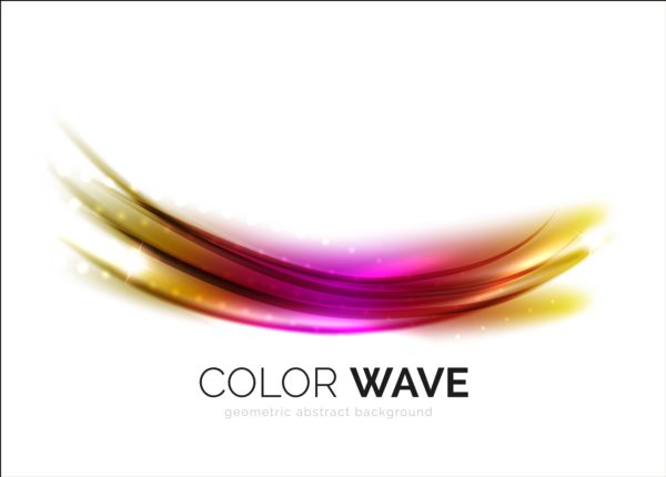 カラーライトウェーブエフェクト背景ベクトル04 色の光 波 効果   