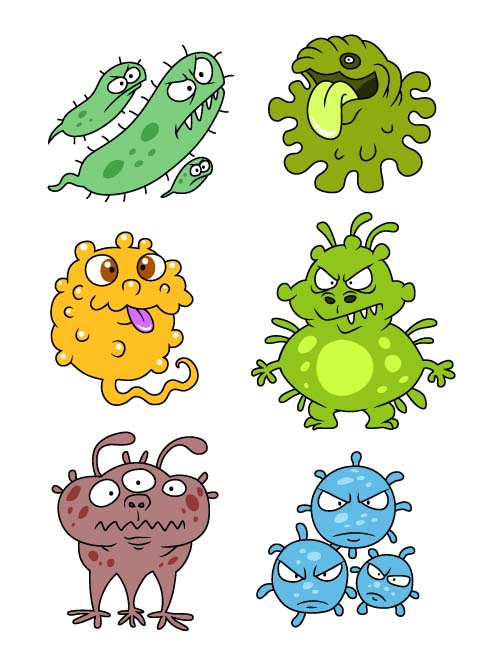 面白い漫画の細菌とウイルスベクター05 細菌 漫画 おかしい ウイルス   