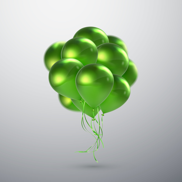 Grüner Ballon-Hintergrundvektorabbild 01 grün ballon   