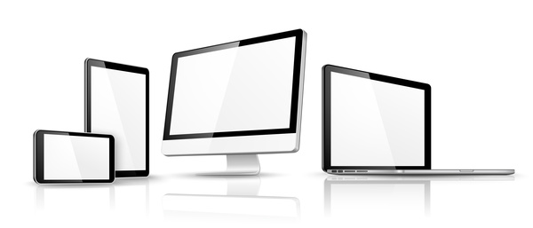 Laptop mit Monitor und Tablet-Prototyp Vektorvorlage 07 tablet Prototyp monitor laptop   