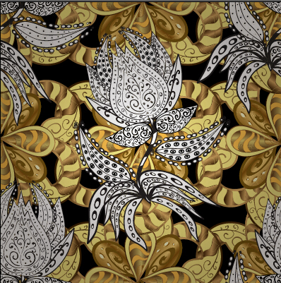 Ornement de luxe motif floral sans soudure vecrtor 05 sans soudure ornement motif floral motif luxe floral   