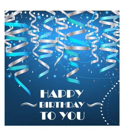 Papierbänder mit Konfetti glücklicher Geburtstagshintergrund Vektor 02 Papierbänder Konfetti Hintergrund happy birthday Geburtstag   