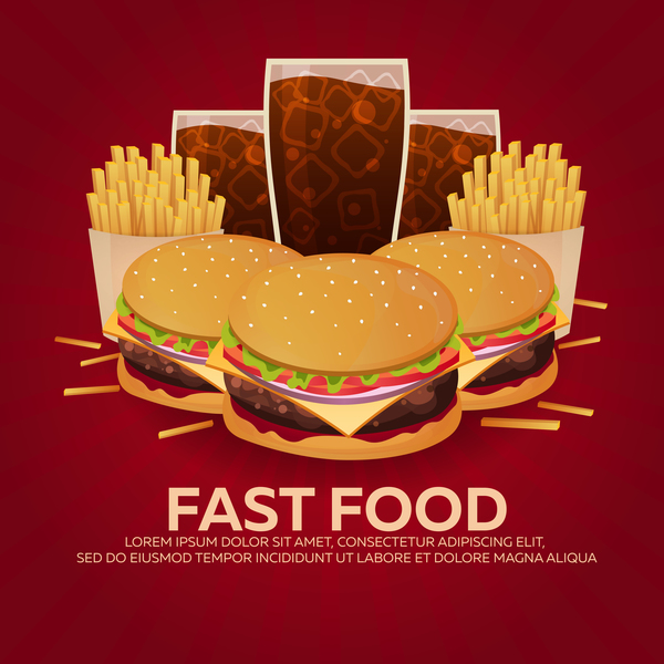 Poster-Fast-Food-Vektormaterial 08 poster fast Essen   