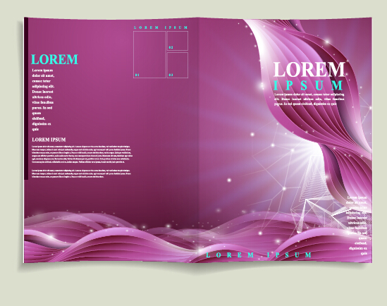 Lila Firmenbroschüre decken Vektoren 01 lila cover corporate Broschüre   