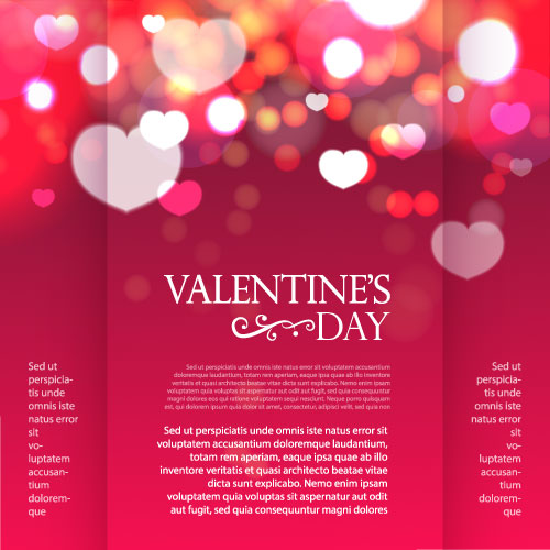 Flyer de jour de valentines et couverture de brochure vecteur Saint-Valentin jour flyer couverture brochure   