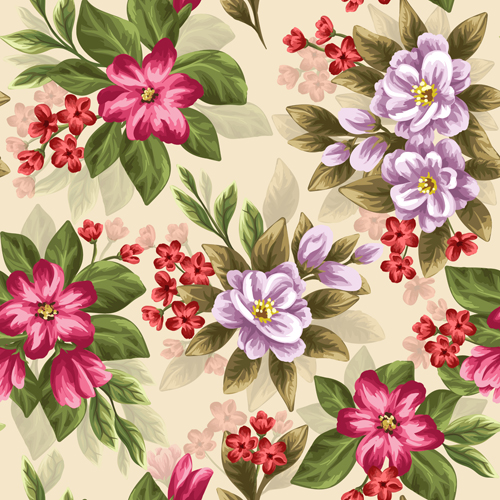 ヴィンテージ花のパターンベクトルグラフィックス02 花 ビンテージ パターン   