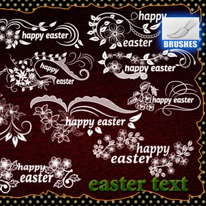 Brosses Photoshop texte de Pâques texte pinceaux photoshop Pâques   