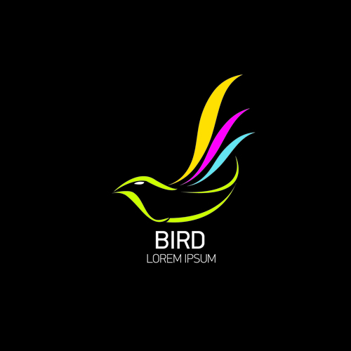 Abstrait oiseaux logos créatif design vecteur 04 oiseaux logo Créatif Abstrait   