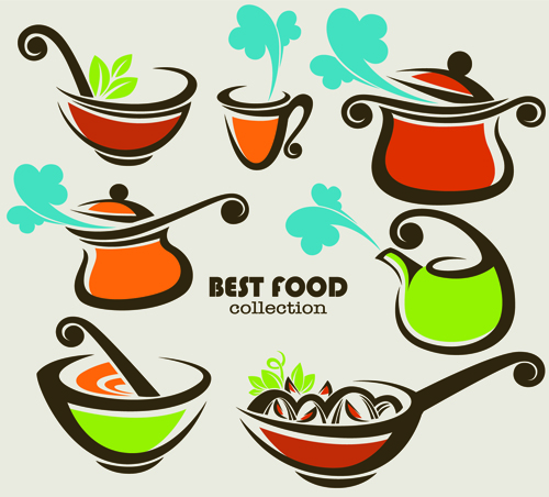抽象的な食品のロゴクリエイティブデザインベクター01 食品 抽象的 創造的 ロゴ   