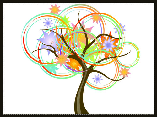 Kunst Herbstbaum-kreativer Hintergrund Vektor 09 Kreativ Herbst Baum   