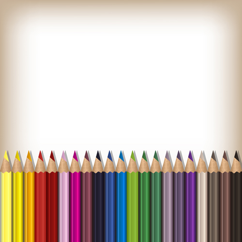 Crayons colorés fonds vecteur ensemble 11 crayons coloré arrière-plans   