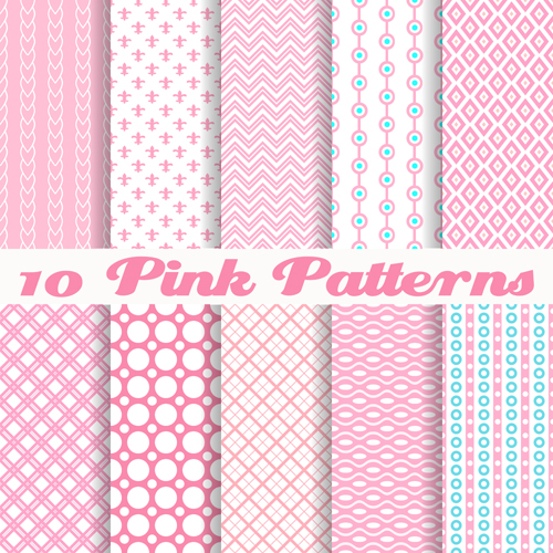 Niedliche rosa Muster Vektorgrafik Vektorgrafik pink Mustervektor Muster Grafik   