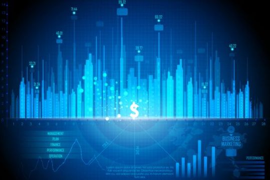 Finanzdiagramm mit Infografiektor 02 Infografik Grafik Finanzen Diagramm   