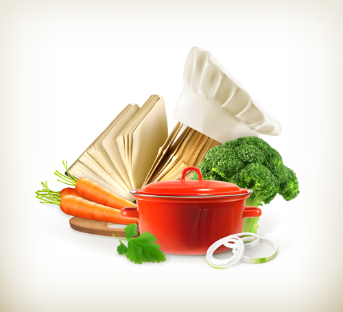 Légumes frais et vecteur de cuisson légumes frais Cuisine   