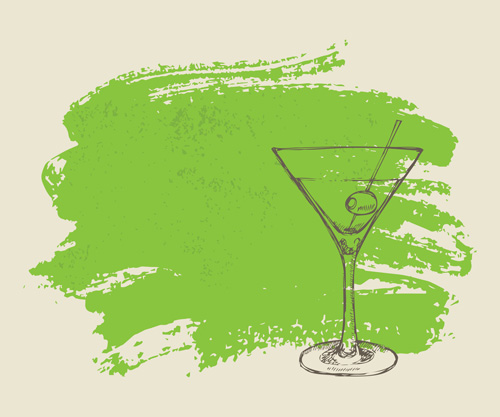 Handgezogener Cocktail mit Grunge-Hintergrund 02 Hintergrund Handzeichnung cocktail   
