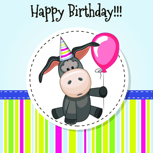 ハッピーバースデー赤ちゃんグリーティングカードベクトル02 誕生日おめでとう 誕生日 グリーティング カード   