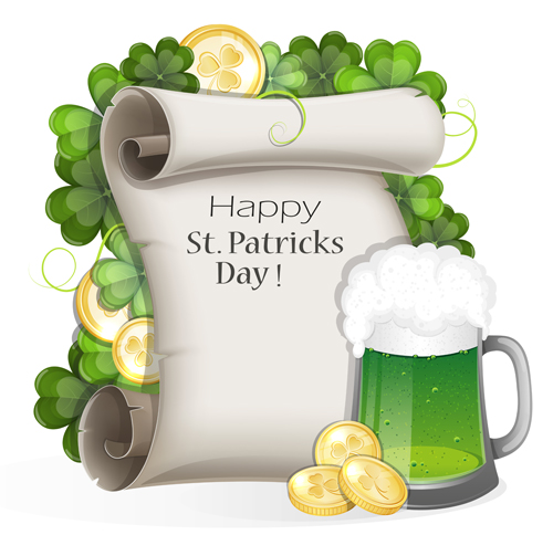 Heureux vecteur de fond de jour de St. Patrick 02 st.patrick day happy   