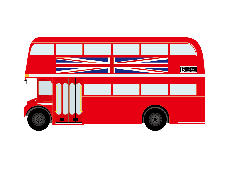 ロンドンバスシンプルベクトル ロンドン バス シンプルな   