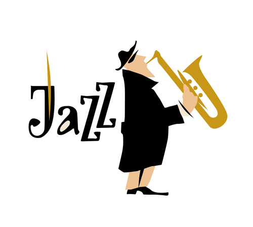 ジャズ音楽のミュージシャンベクター素材07 ミュージシャン ジャズ   
