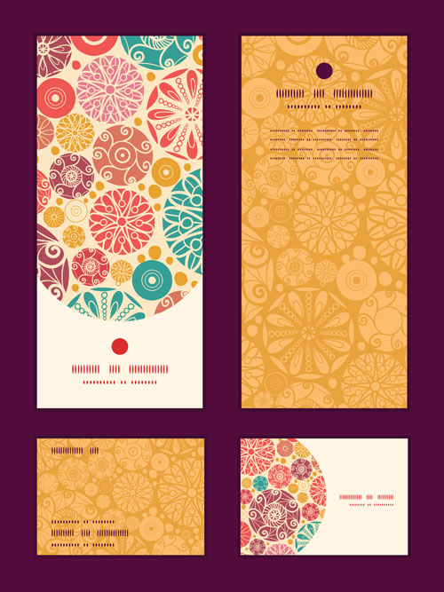 Ornate Blumenbanner mit Kartenvektor 04 ornate Karten floral banner   