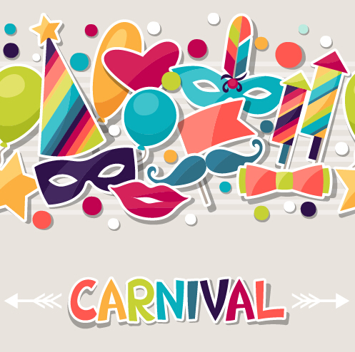 Vector Karneval Feiertagshintergrund Design 03 Urlaub Karneval Hintergrund   