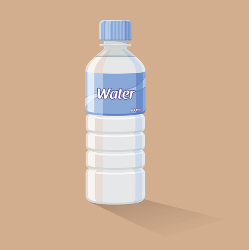 Vector Wasserflaschenschablonen Material 01 Wasser schablone Flasche   