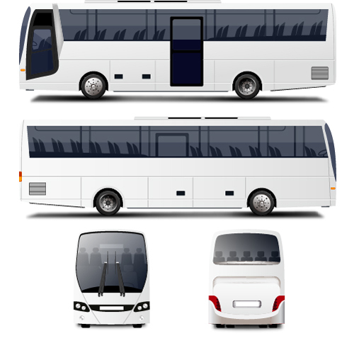 White Bus Design Vektor weiß design bus   