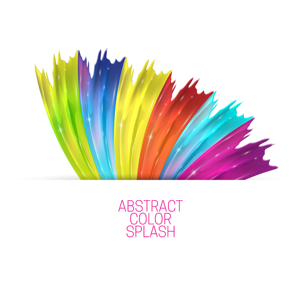 Fond blanc et couleur abstraite Splash vecteur matériel 19 splash couleur blanc Abstrait   