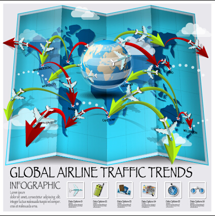 Weltreisende Infografie-Vektor-Set 04 Welt Reisen Infografik Grafik   