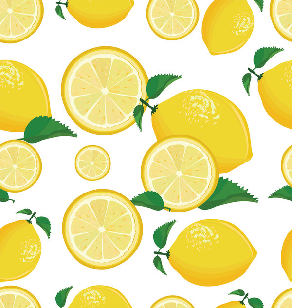 citron avec la tranche de citron sans soudure motif vecteur tranche sans soudure motif Citron   