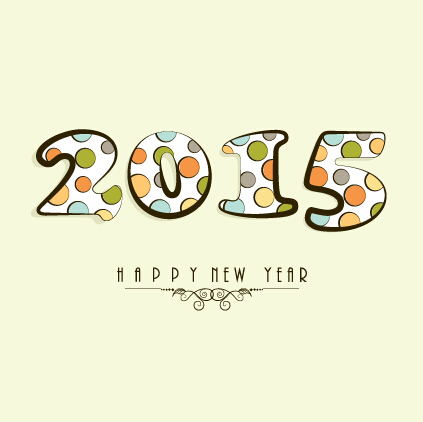 2015 nouvelle année thème vecteur matériel 04 theme nouvel an matériel 2015   