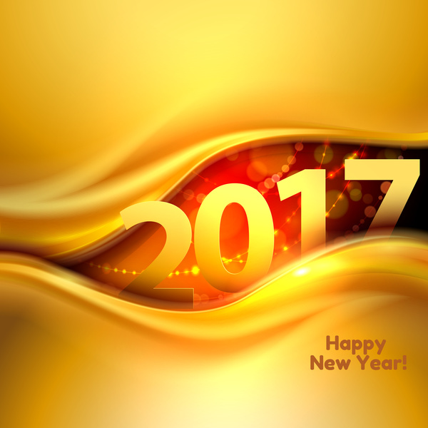 2017 Neujahr Gold abstractr Hintergrundkunstvektor 02 Neujahr Jahr gold abstractr 2017   