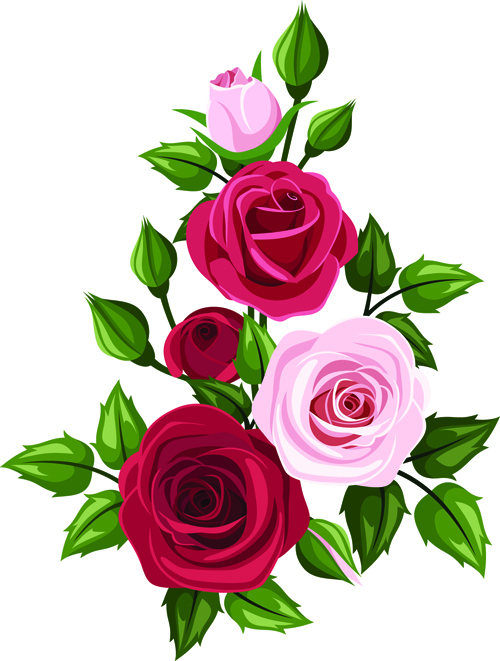 Beau vecteur de fond d’art de roses 02 vecteur de fond roses fond Belle   