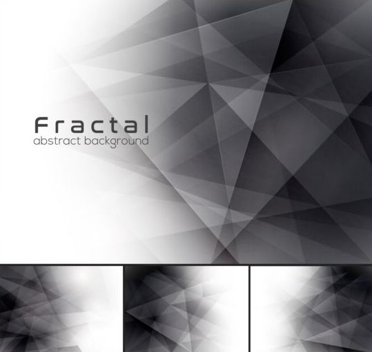 Schwarzer fraktaler abstrakter Hintergrundvektor Schwarz fractal background abstract   