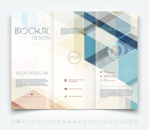 Brochure lumineuse pliage couverture Design vecteur 02 pliage couverture brochure bright   