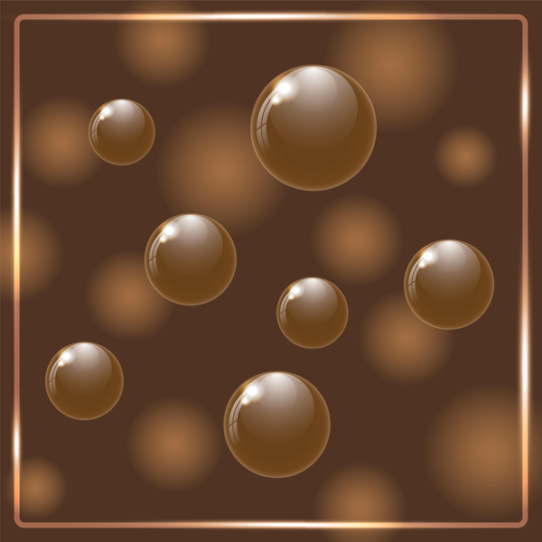 Schokoladenkugel mit Rahmenvektor Schokolade Rahmen ball   