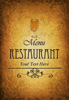 古典的なスタイルのレストランメニューカバーグラフィックス03 レストラン メニュー クラシック カバー   