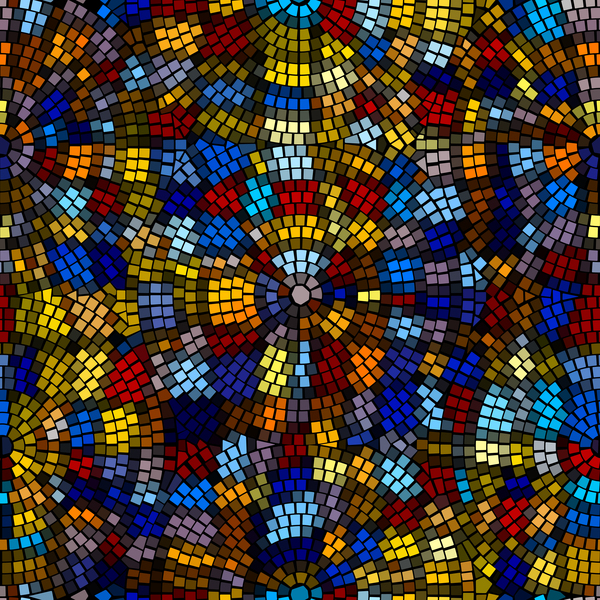 Motif mosaïque colorée transparente vecteurs 01 sans soudure motif mosaïque coloré   