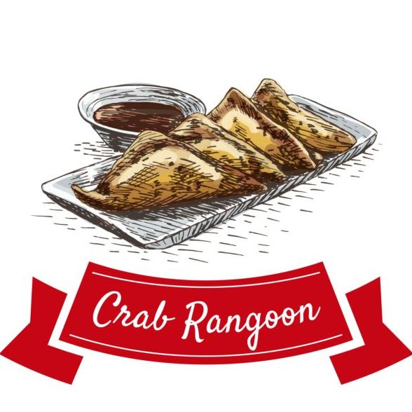 CRAE Rangoon vecteur de cuisine chinoise Rangoon Cuisine CRAE Chinois   
