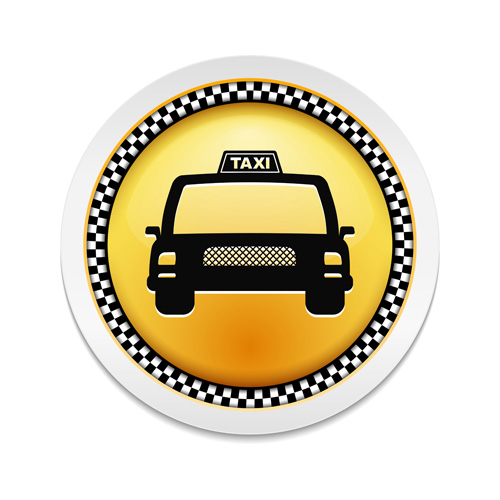 Kreatives Taxi-Abzeichen Vektormaterial taxi material Kreatives Abzeichen   