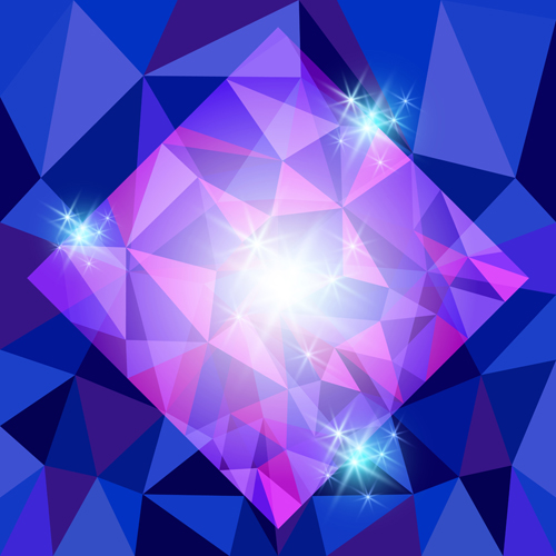 Diamond geometrische Formen Hintergrundvektor 02 geometrische Formen Diamant   