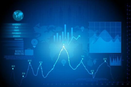 Diagramme graphique financier avec vecteur infographique 01 infographique Graphique financier diagramme   