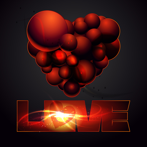 Coeur avec des graphismes vectoriels d’amour graphisme coeur amour   