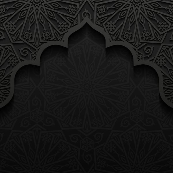 黒の背景ベクトルとイスラム教のモスク07 黒 背景 モスク イスラム教   