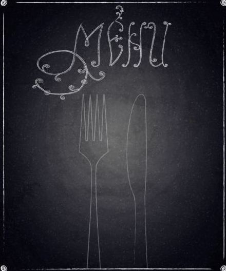 Menu de restaurant avec vecteur de fond de tableau noir 17 Tableau noir restaurant menu fond   