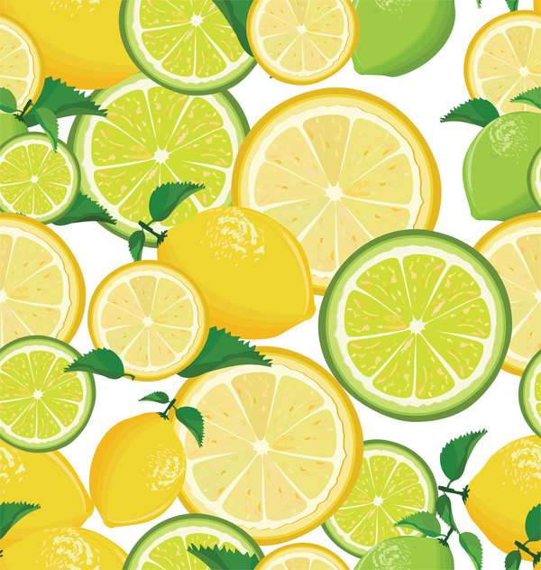 Motif sans soudure avec le citron et la lime vecteur sans soudure motif lime Citron   